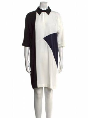 Paula Ka Paris Colorblock Off White Black Dress Size 44